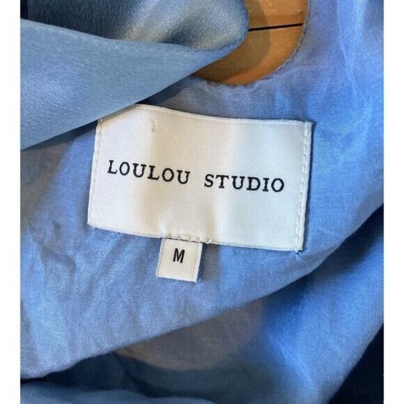 Loulou Studio 100% Silk Sleeveless Blouse Size Medium Women’s Blue - Picture 3 of 7